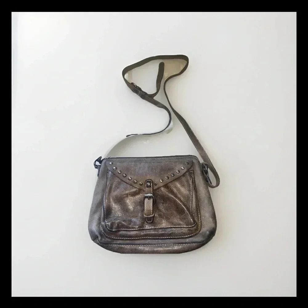 Patricia Nash Leather Vintage Purse Bag Messenger Crossbody Brown Tote Travel